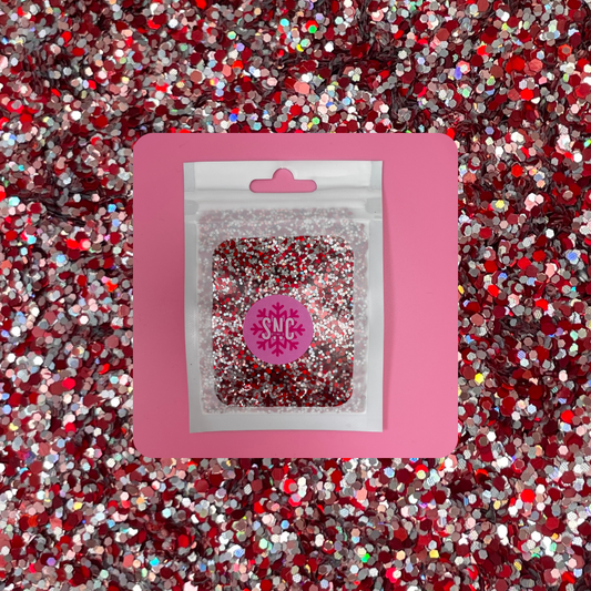 Candy Cane Kisses Mixed Glitter