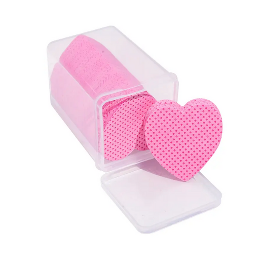 Heart Shaped Lint Free Wipes Pink