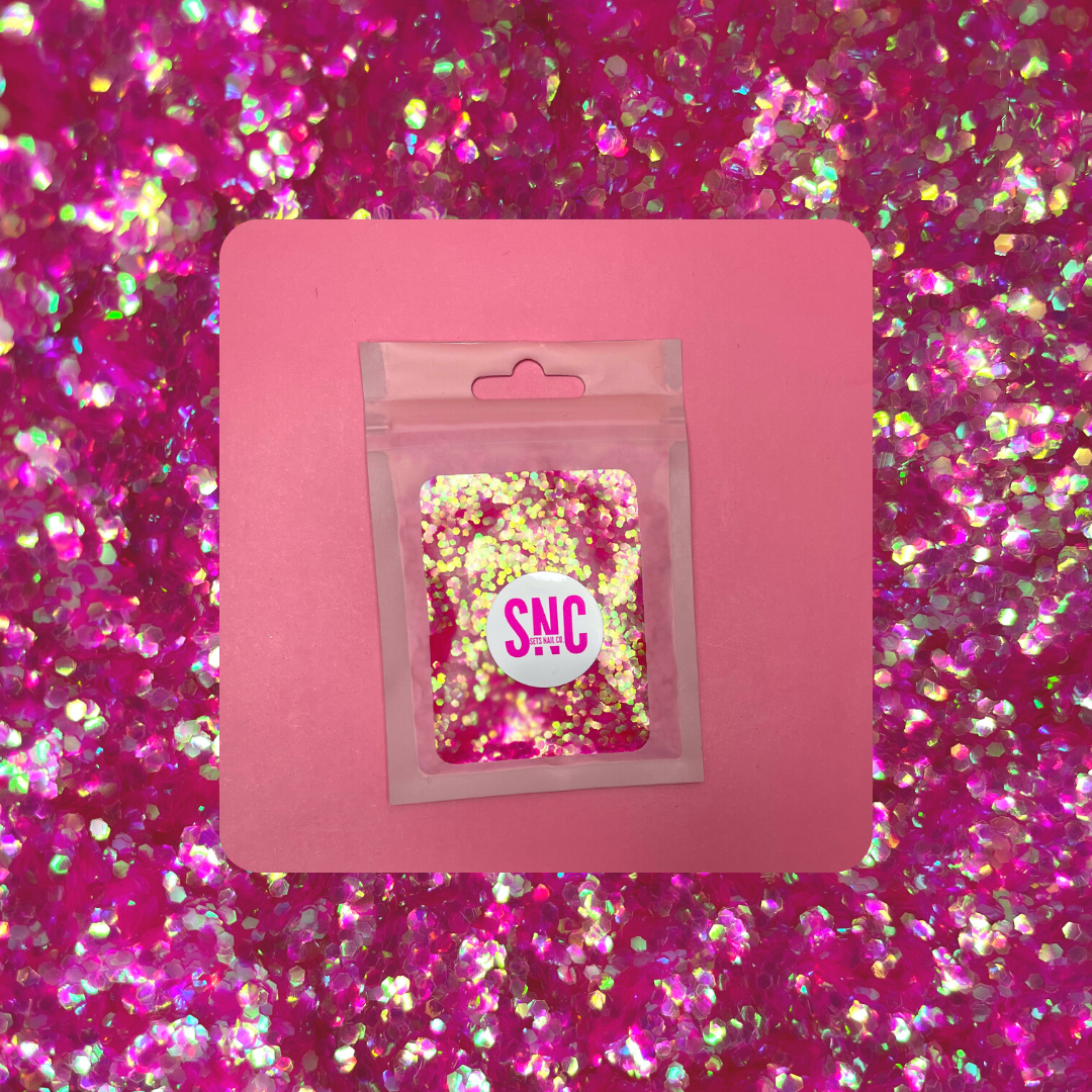Chunky Pink Iridescent Glitter